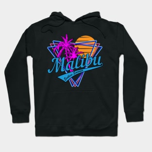 Retro 80s Style Malibu Summer Beach Hoodie